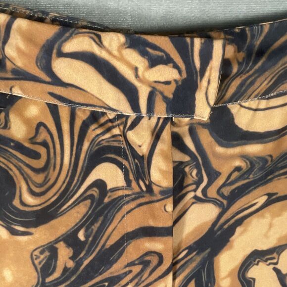 House Of Sunny Mahogany Paradise Party Brown Black‎ Pants Flare Pants Women SZ 4 - Picture 4 of 11